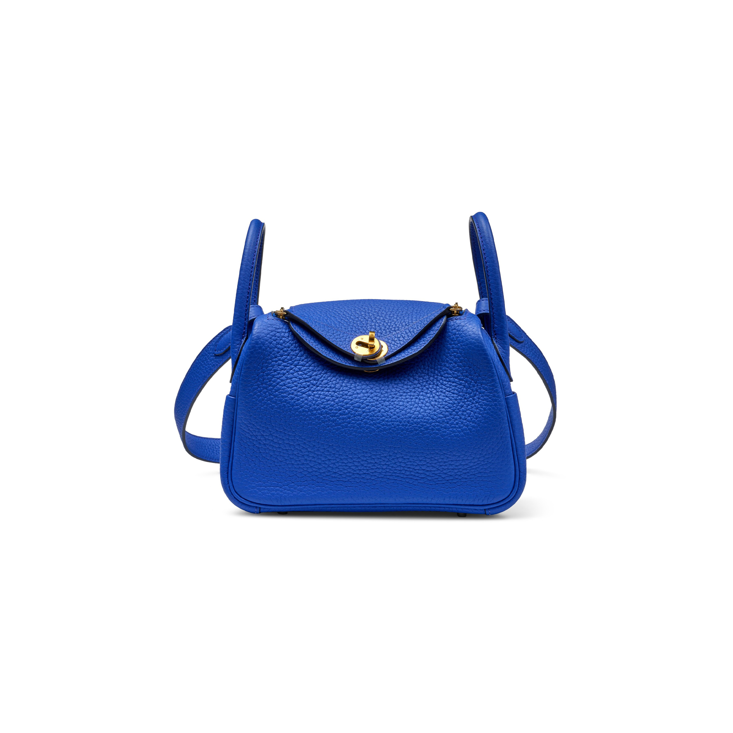 HERMÈS BLEU ROYAL CLEMENCE MINI LINDY GOLD HARDWARE H079086CCO8 (19*12.5*9cm)